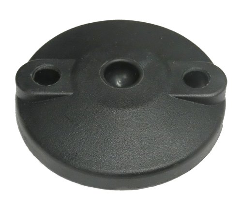 Kunststoff Fußbasis mit Bef. Löcher, Durchmesser 80mm, Kugelkopf 13,5mm, Rutschfest kopen