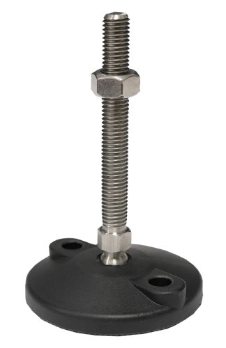 Adjusting foot M8, D = 80mm, L = 50mm, Stainless steel, with mounting holes kopen