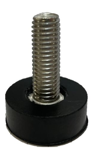 Mini stelvoet M10, RVS, D = 30mm, L = 28mm, volledig rubberen voet kopen