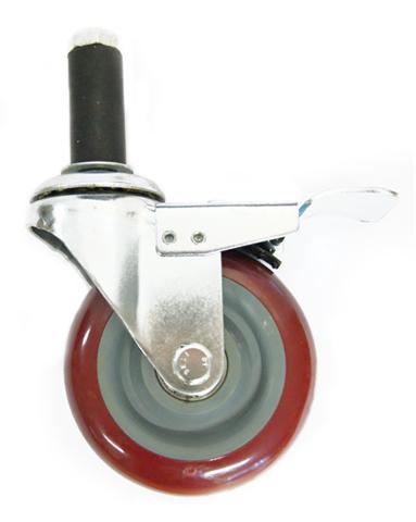 Swivel wheel 102 mm with brake, insert mounting for 28 mm Pipejoint tubes  kopen