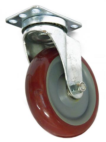 Swivel Wheel 127mm, Plate Mounting kopen